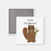 ビーバーを愛する マグネット (正面/裏面)