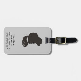 ビーバーアイコン、夜の齧歯動物 ラゲッジタグ