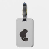 ビーバーアイコン、夜の齧歯動物 ラゲッジタグ (裏面縦)