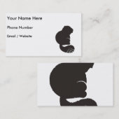 ビーバーアイコン、夜行性齧歯動物 名刺 (正面/裏面)