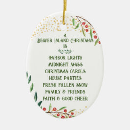 ビーバーアイランドクリスマスオーナメント セラミックオーナメント