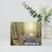 ビーバーアイランドミシガンハイキングトレイルトラベル ポストカード (スタンド正面)