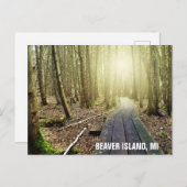 ビーバーアイランドミシガンハイキングトレイルトラベル ポストカード (正面/裏面)