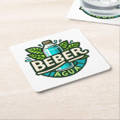 ビーバーアグア スクエアペーパーコースター (アングル)