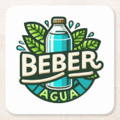 ビーバーアグア スクエアペーパーコースター (正面)