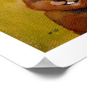 ビーバーアート絵画オリジナルの少し発狂したおもしろい ポスター (角)