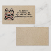 ビーバーインク版れんがの押された名刺 名刺 (正面/裏面)