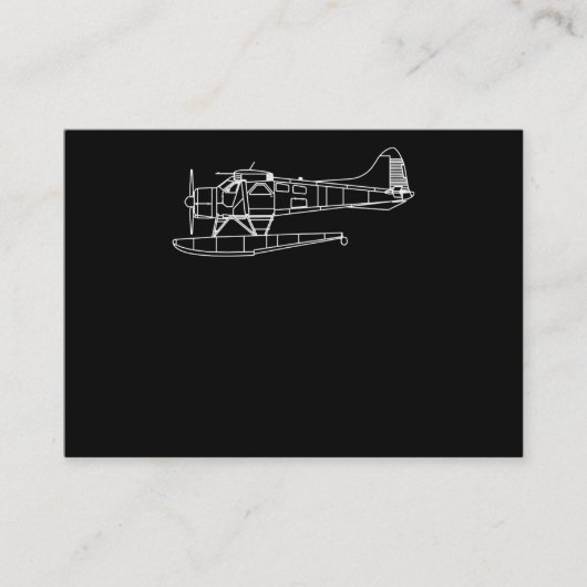 ビーバーオンフロートシー飛行機パイロット前後 名刺 (正面)