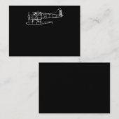 ビーバーオンフロートシー飛行機パイロット前後 名刺 (正面/裏面)