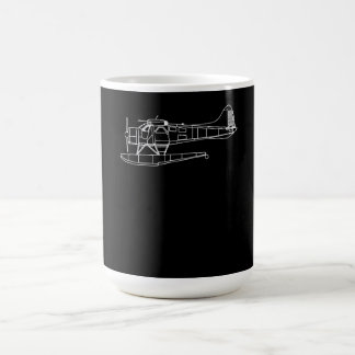 ビーバーオンフロートシー飛行機ピオットギフトおもしろいホテル コーヒーマグカップ