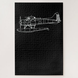 ビーバーオンフロートシー飛行機ピオットギフトおもしろいホテル ジグソーパズル