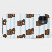ビーバーオンブルーストライプ Case-Mate iPhoneケース (裏面(横))