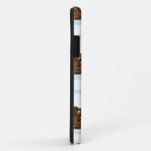 ビーバーオンブルーストライプ Case-Mate iPhoneケース (裏面/右)