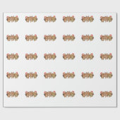 ビーバークリスマスクリスマスアニマルかわいいビーバー ラッピングペーパー (フラット)