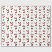 ビーバークリスマススノーウィンターアニマルズビーバーラップ ラッピングペーパー (フラット)