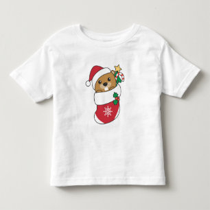 ビーバークリスマススノーウィンターアニマルズビーバー トドラーTシャツ