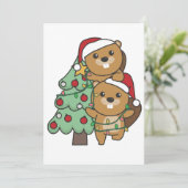 ビーバークリスマスツリークリスマスアニマルズビーバー シーズンカード (スタンド正面)