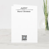 ビーバークリスマス – 野生生物 シーズンカード (裏面)