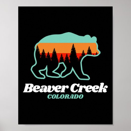 ビーバークリークコロラドスキースノーボーディングベア ポスター (正面)