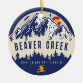 ビーバークリークコロラドフラッグマウンテンスキー土産 セラミックオーナメント (正面)
