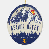 ビーバークリークコロラドフラッグマウンテンスキー土産 セラミックオーナメント (左)