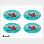 ビーバークリークコロラドマウンテンスノーボードシール 楕円形シール (シート)