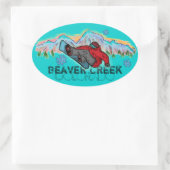 ビーバークリークコロラドマウンテンスノーボードシール 楕円形シール (バッグ)