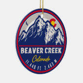 ビーバークリークコロラドレトロサンセットデミディアーズ セラミックオーナメント (右)