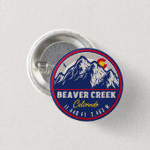 ビーバークリークコロラドレトロサンセットデミディアーズ 缶バッジ (正面&裏面)