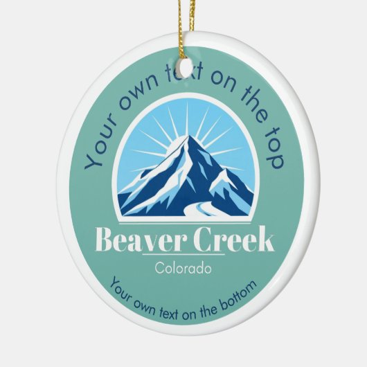 ビーバークリークコロラドUSAスキーリゾートクリスマス セラミックオーナメント (左)