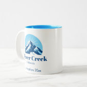 ビーバークリークコロラドUSAスキー土産コーヒー ツートーンマグカップ (正面左)