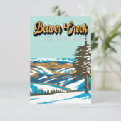 ビーバークリークスキーエリアウィンターコロラドヴィンテージ サンキューカード (スタンド正面)