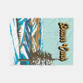 ビーバークリークスキーエリアウィンターコロラドヴィンテージ フリースブランケット (正面(横))