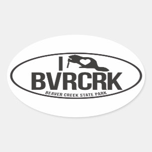 ビーバークリーク州パークオーバルステッカー 楕円形シール