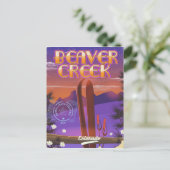 ビーバークリーク コロラド州 スキーポスター ポストカード (スタンド正面)