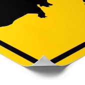 ビーバークロッシング高速道路の標識 ポスター (角)