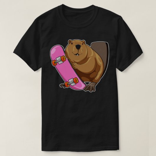 ビーバースケータースケートボード Tシャツ (デザイン正面)