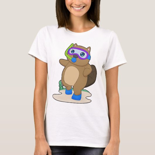 ビーバーダイバー スノーケルダイビング Tシャツ (正面)