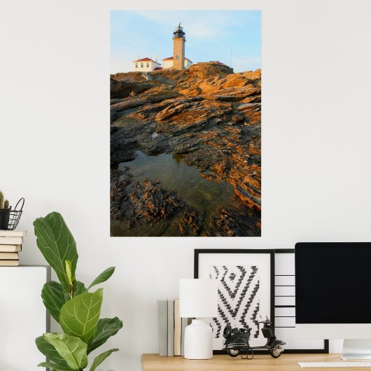 ビーバーテールライトハウスジャムスタウンロードアイランド ポスター (ホームオフィス)