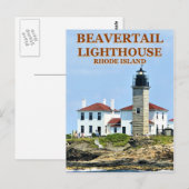 ビーバーテールライトハウスロードアイランドポストカード ポストカード (正面/裏面)