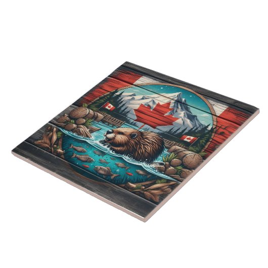 ビーバーバイツリーカナダプライド タイル (側面)