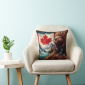 ビーバーバイリバーカナダ国旗 クッション (椅子)