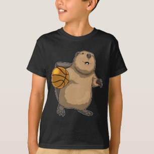 ビーバーバスケットボール選手バスケットボール Tシャツ