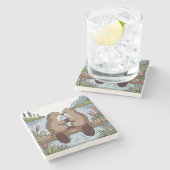 ビーバーバレンタイン ストーンコースター (横)