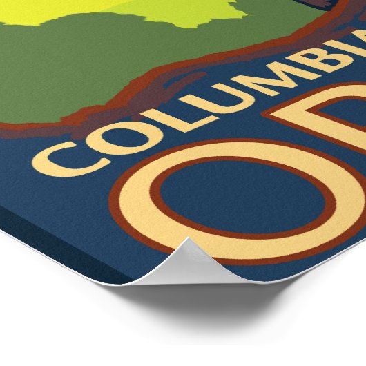 ビーバーファミリー – コロンビアリバーゴーグ,オレゴン ポスター (角)