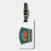 ビーバーヘッドデアーロッジナショナルフォレストキャンピング ラゲッジタグ (正面縦)