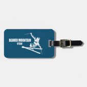 ビーバーマウンテンリゾートユタスキーヤー ラゲッジタグ (正面横)