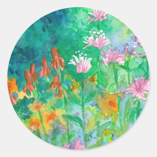 ビーバームMexicanハットハーブガーデンワイルドフラワー ラウンドシール (正面)