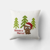 ビーバーメリー!かわいいクリスマスビーバー クッション (裏面)