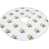 ビーバーメリー!クリスマスビーバー ブラッシュドポリエステルツリースカート (アングル)